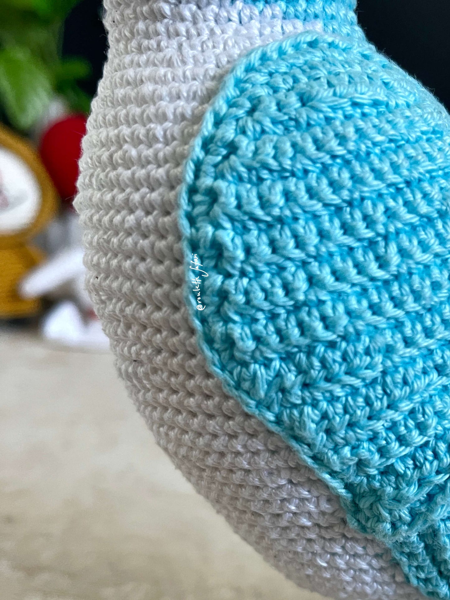 Crochet Amigurumi Blue Parakeet Parrot Conure plush toy