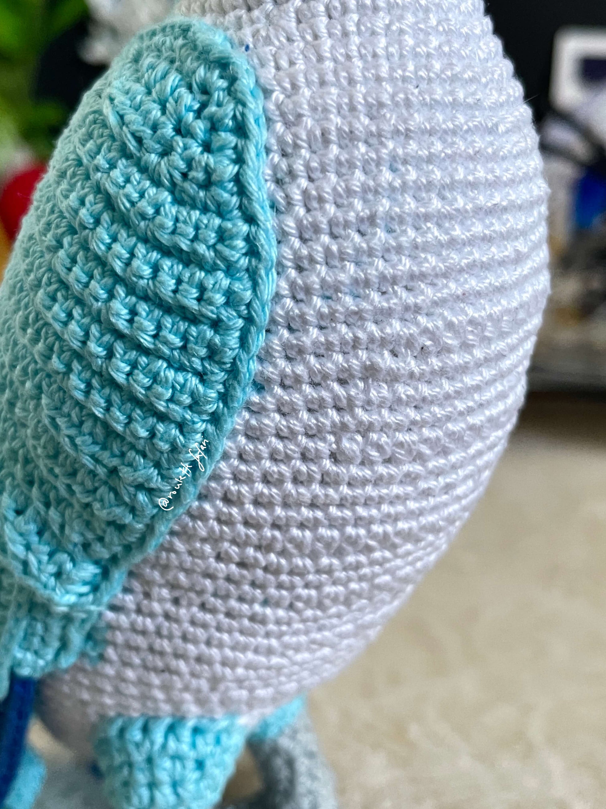 Crochet Amigurumi Blue Parakeet Parrot Conure plush toy