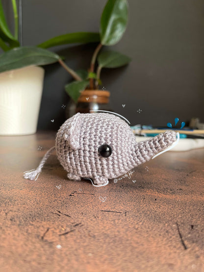 Crochet Amigurumi Elephant plush toy keychain