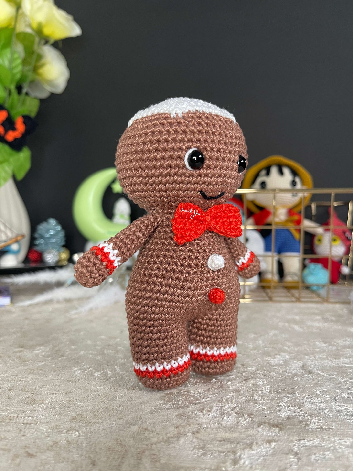 Crochet Amigurumi Gingerbread plush toy