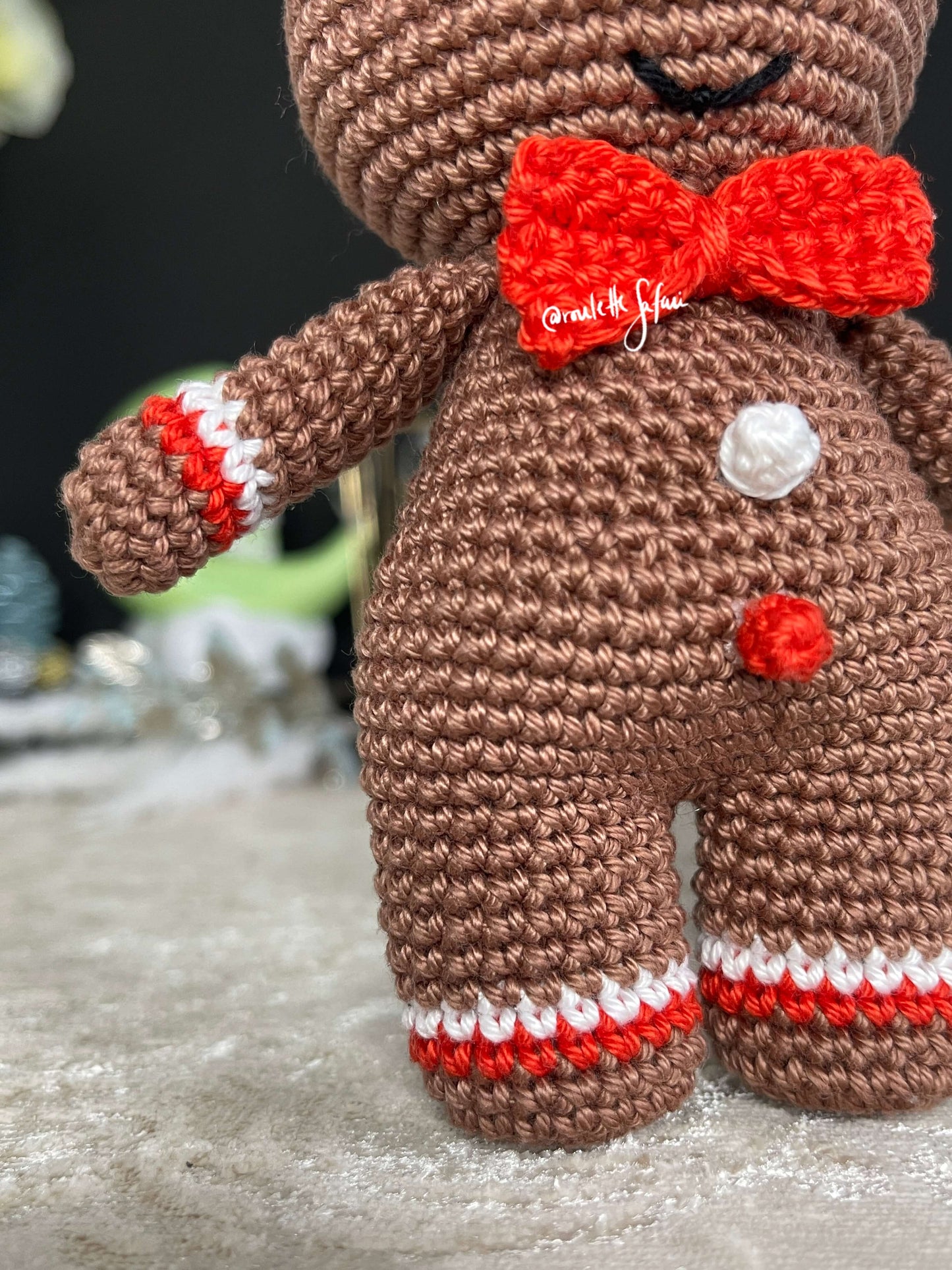 Crochet Amigurumi Gingerbread plush toy