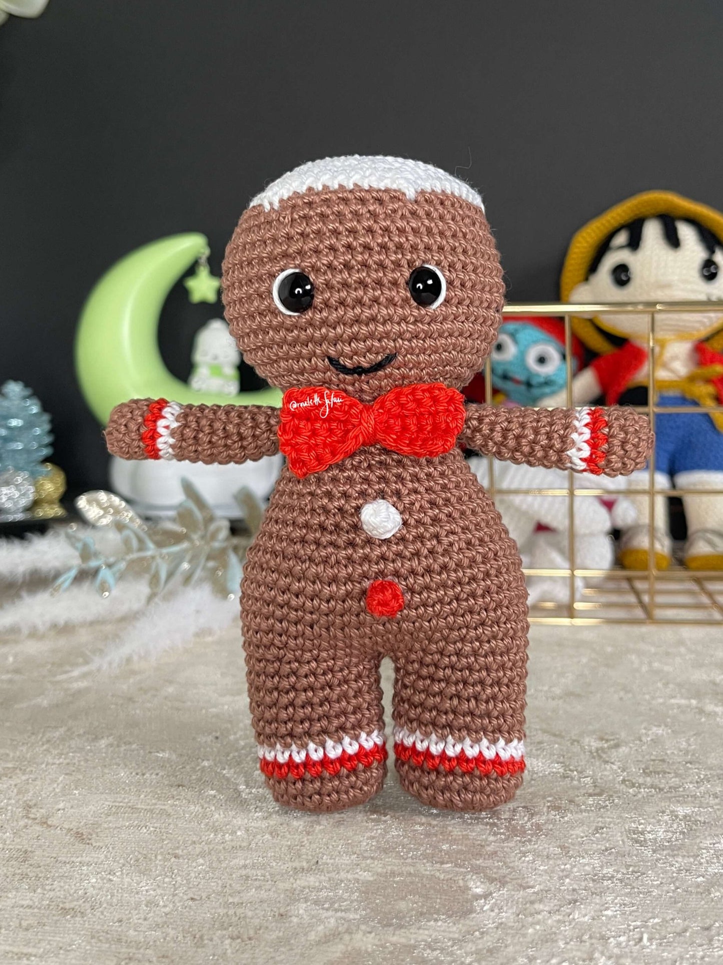 Crochet Amigurumi Gingerbread plush toy