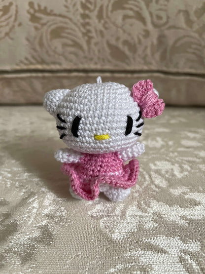 Crochet Amigurumi Hello Kitty plush toy Sanrio Characters keychain