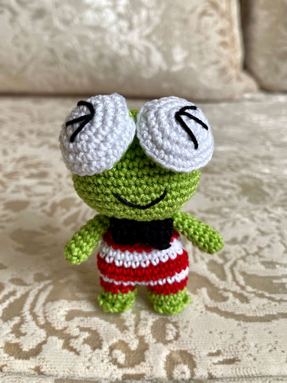 Crochet Amigurumi Keroppi plush toy Sanrio Characters keychain