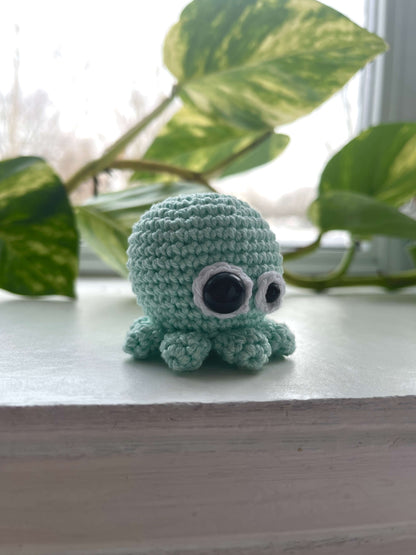 Mint Crochet Amigurumi Cockeyed Octopus plush toy keychain