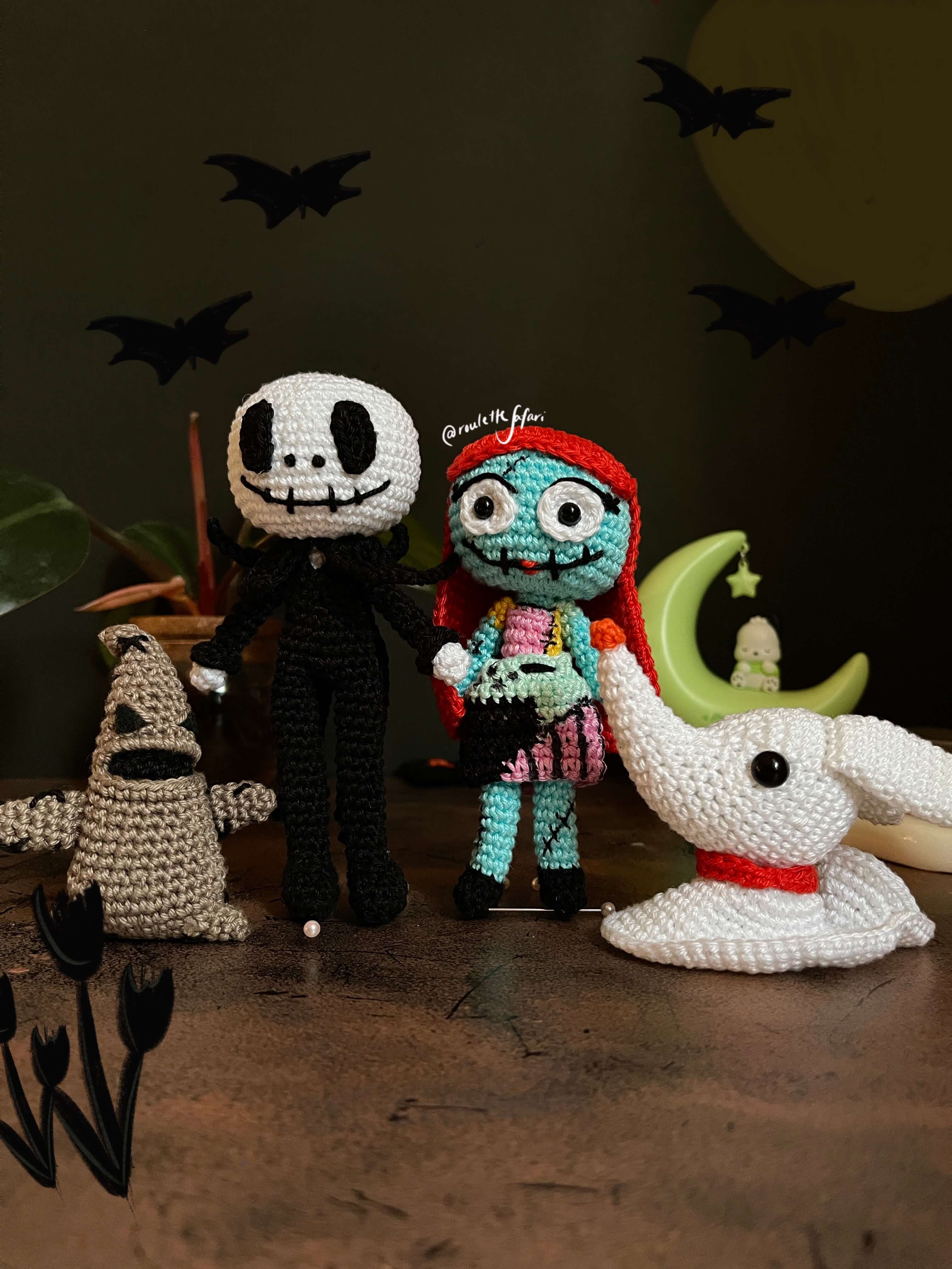 Crochet Amigurumi The Nightmare before christmas Jack Sally Zero Oogie Boogie plush toys dolls