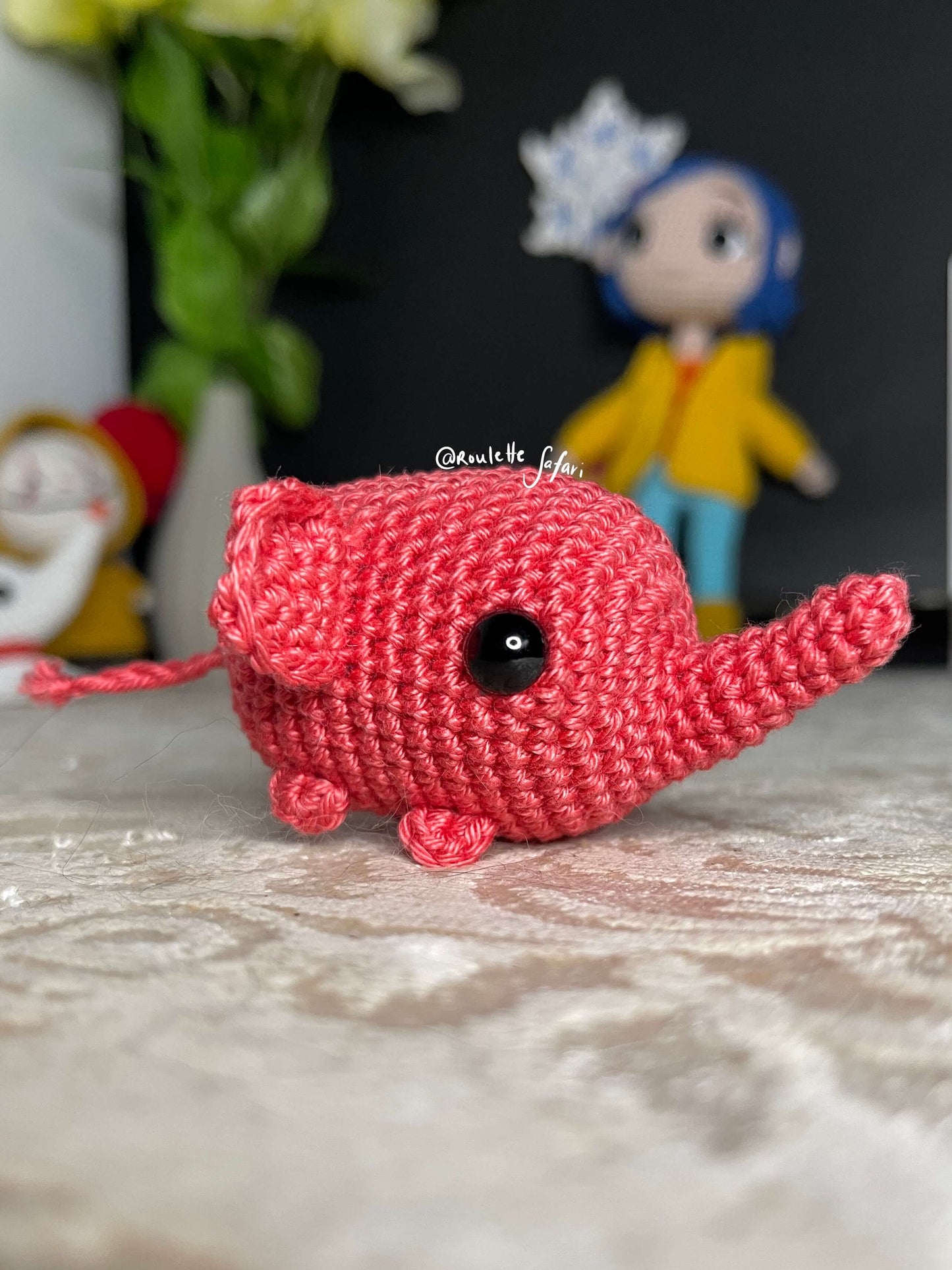 Crochet Amigurumi Elephant plush toy keychain